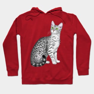 Egyptian Mau (Green Background) Hoodie